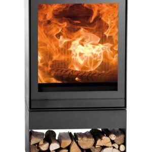 Piec kominkowy TQH 43 + stojak na drewno