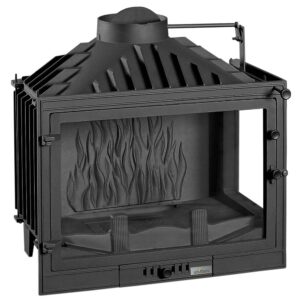 Wkład kominkowy UNIFLAM 700 STANDARD z szybrem, prawa boczna szyba ref. 601-712